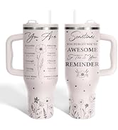 34HD Bible Verses Tumbler 40oz with Handle &amp; Straw, Gifts to Women &amp; Her