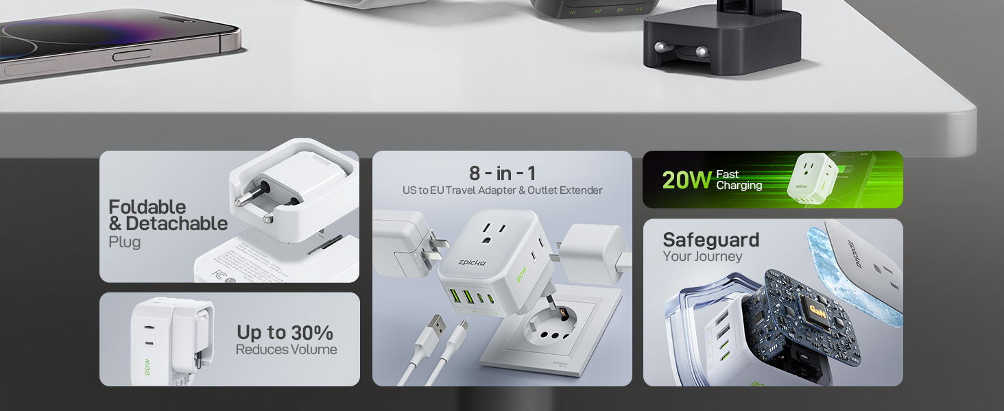 european travel plug adapter charger travel essentials for men women girl