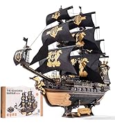 ROKR 3D Wooden Puzzles for Adults,Seahorse Barque Model kit, 603 Piece 3D Puzzles for Adults&amp;Teen...
