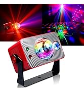 Party Lights, Disco Light, DJ Strobe Stage Lights LED Projector, Sound Activated with Remote Cont...
