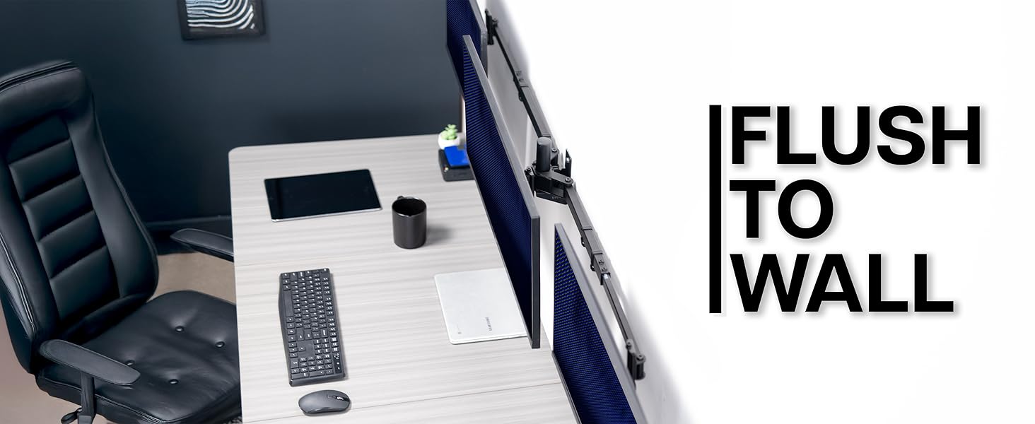 Telescoping Triple Monitor Wall Mount