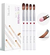 MelodySusie 4Pcs Acrylic Nail Brush Set, Size 8/12/14/16 for Acrylic Powder Nail Extension and 3D...