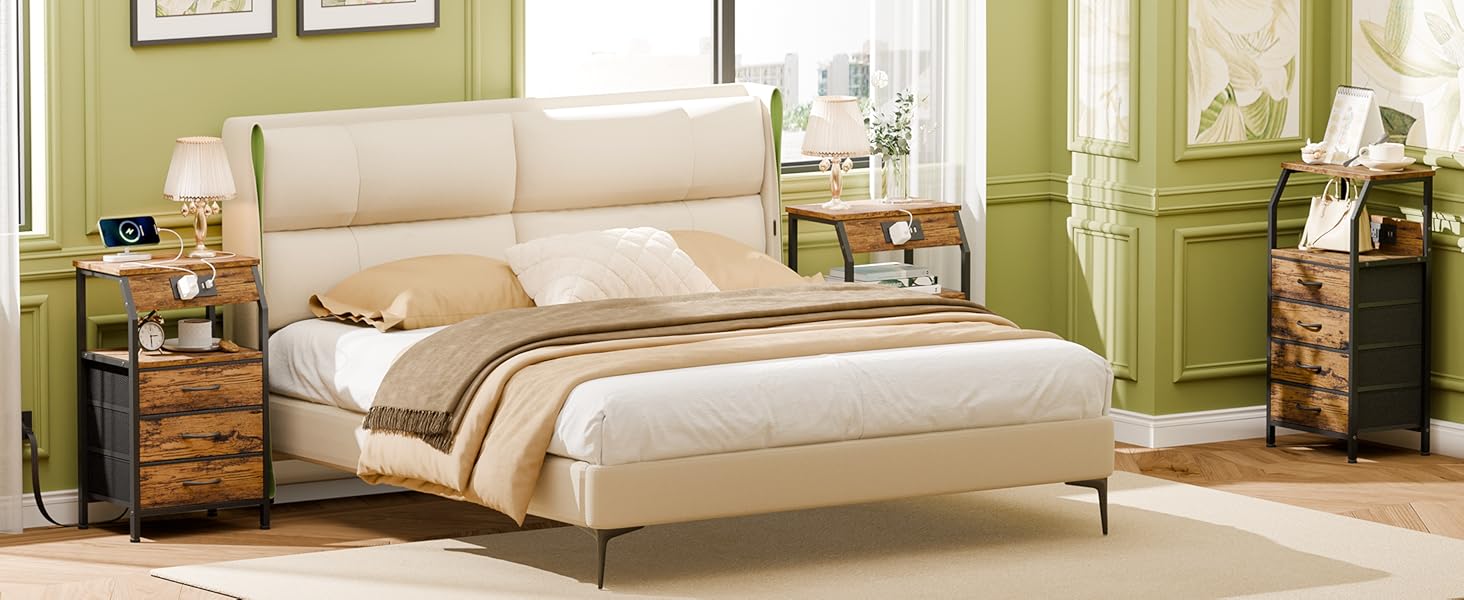 Night Stand with Charging Station