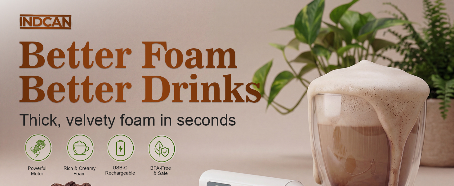 Rechargeable Milk Frother Handheld