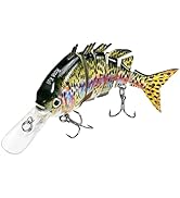 Rose Kuli Fishing Lures for Bass Trout Topwater Multi Jointed Swimbaits Slow Sinking Bionic Swimm...