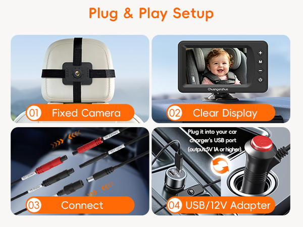 baby car camera easy install