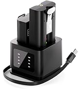 Lesaps 2-Pack 6040mAh Rechargeable Camera Batteries for Ring Doorbell - with Upgrade Charger Station