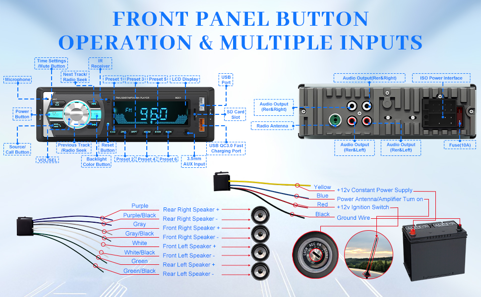 single din car radio
