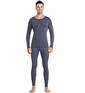 Thermal Underwear Men Ultra-Soft Long Johns Set with Fleece Lined Base Layer Winter Skiing Warm T...
