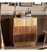 Lamohome Sideboard Buffet Cabinet with Solid Wood Doors, 30