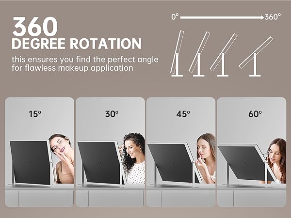 makeup mirror 360° rotation