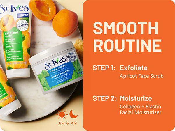 crafted with a skin-smoothing blend of walnut shell and apricot pit powder,