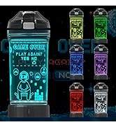 Attivolife Game Water Bottle for Kids, 14 OZ-Light up Cups, 7 Colors Change &amp; Glowing with 3D LED...