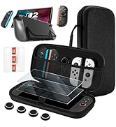 Switch 2 Carrying Case and Screen Protectors Accessories Bundle, Switch2 Travel Cases with Temper...