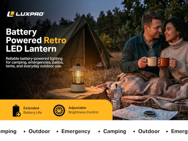Battery Powered Retro LED Lantern