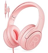 awatrue USB-C Kids Headphones with Mic - 85/94dB Volume Limiter, Foldable Wired Toddler Headphone...