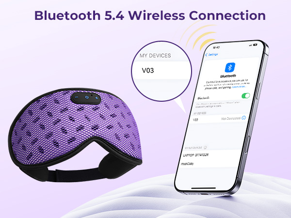 Sleep Mask with Bluetooth Headphones
