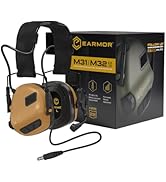 OPSMEN Upgrade EARMOR M32 PLUS Tactical Headset with MIC, Noise Canceling Shooting Ear Protection...