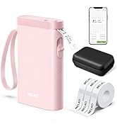 Nelko Label Maker Machine with Tape, P21 Bluetooth Label Printer with 3 Tapes & Case, Wireless Mi...