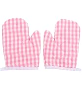 VILLCASE 2pcs Kids Oven Mitts - Heat Resistant Microwave Gloves - Child Baking Gloves Kitchen Coo...