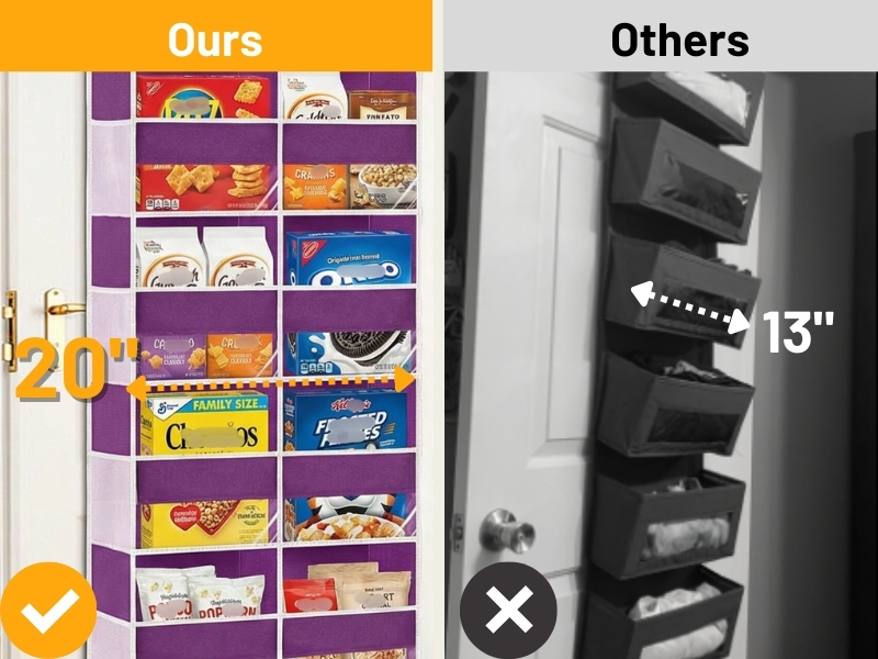 over the door organizer purple