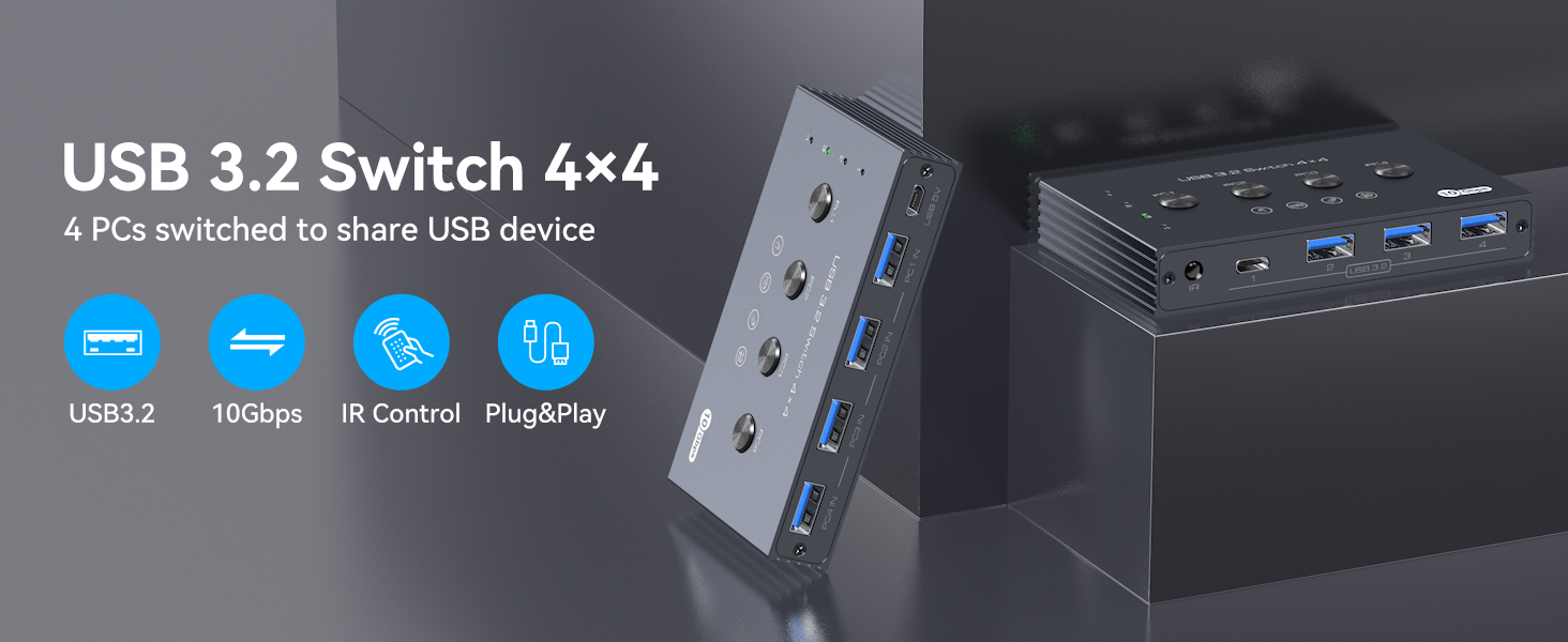 USB 3.2 switch 4 computers
