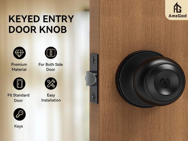 black door knobs