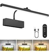 Picture Light with Remote, 15.35inch Wireless Rechargeable Battery Wall Light for Paintings, 3 Co...