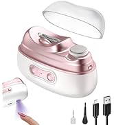Blessource Electric Nail Clipper,2-in-1 Electric Nail Trimmer Polishing&amp;Fragments Storage with Le...