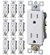 Faith [10-Pack] Tamper-Resistant Outlets, 15A 125V Decorator Receptacles, UL-Listed, White