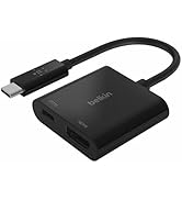 Belkin USB C to HDMI Adapter + USBC Charging Port to Charge While You Display, Supports 4K UHD Vi...