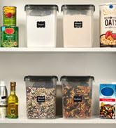 EXTRA LARGE WIDE &amp; DEEP Food Storage Airtight Containers [Set of 4] 5.2L (175.9oz) w/ 4 Measuring..