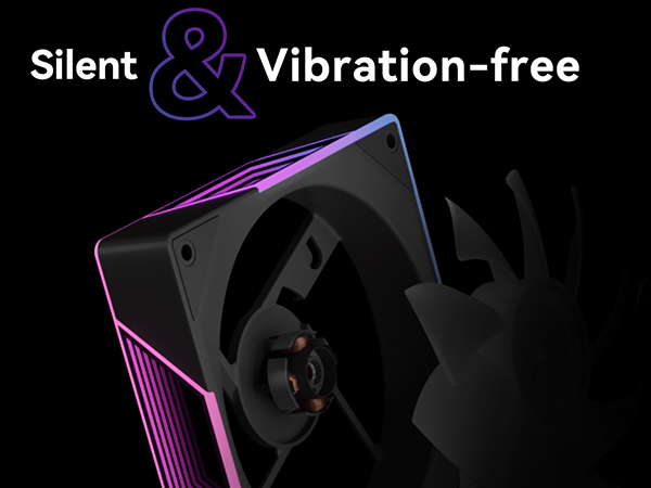 120mm ARGB black and white case fan Fexadon Tek insight