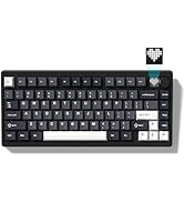 Womier 75% Wireless Mechanical Gaming Keyboard with Knob &amp; Display, Bluetooth 5.0/2.4GHz/USB C Th...