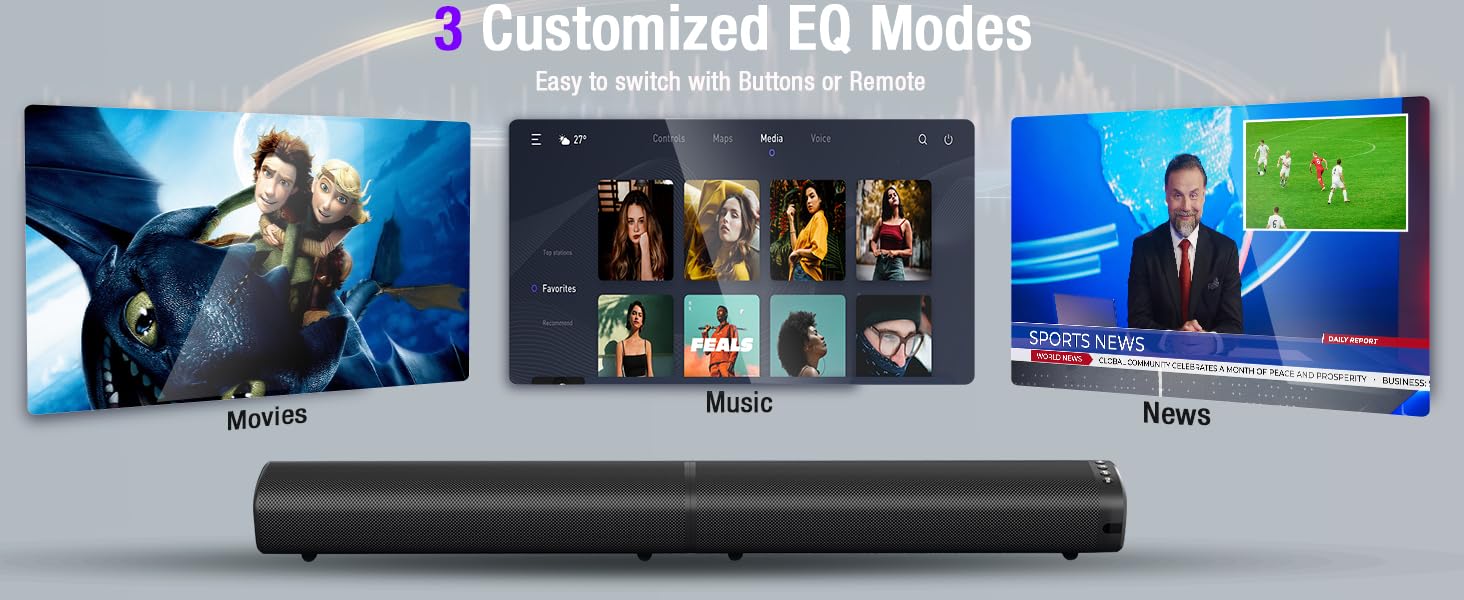 sound bar 3 EQ Modes
