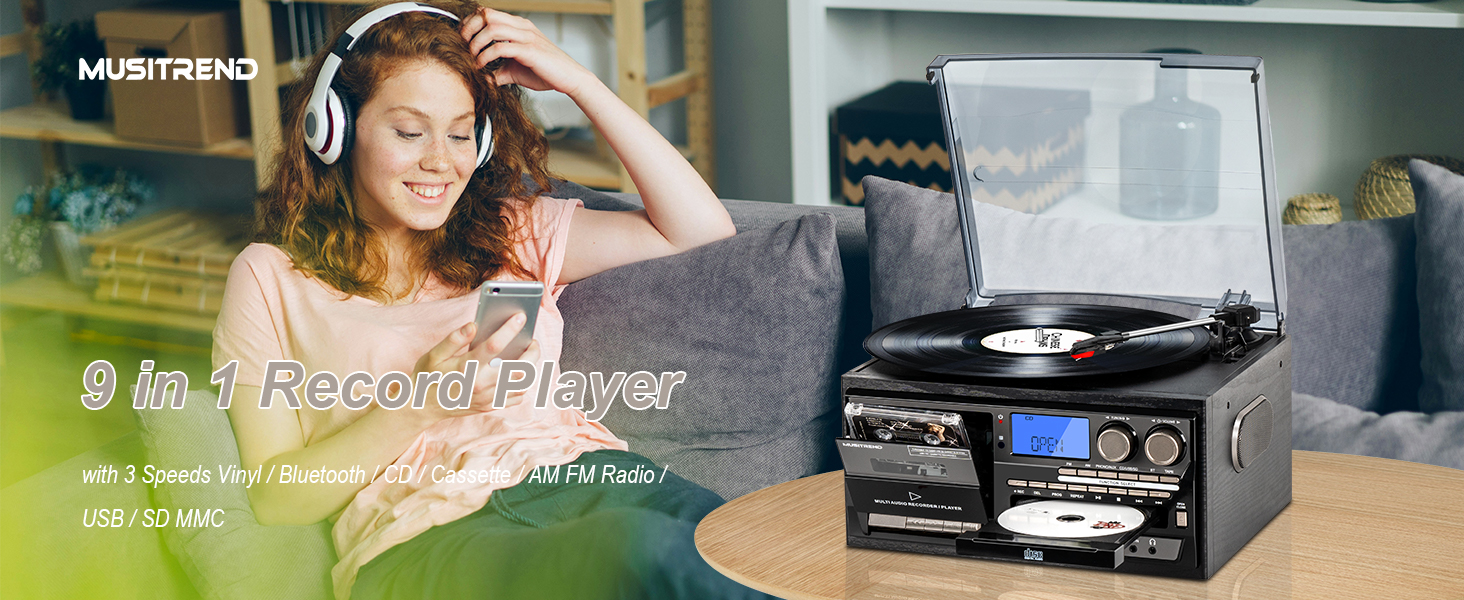 9 in 1 Record Player