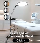 Lash Light for Eyelash Extensions, Floor Lamp with Moveable Stand &amp; Flexible Arm, Esthetician Lig...