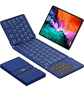 Nillkin Foldable Bluetooth Keyboard with Touchpad &amp; Number Pad, Portable Bluetooth Keyboard with ...