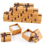 Craftdady 12 Pack Square Ring Jewelry Boxes 1.59 x 1.59x 1.02 Inch Cardboard Earring Necklace Pen...