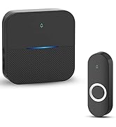 AIDA Lighted Wireless Doorbell, Home Waterproof Doorbell 1,000ft Range, 5 Volume Levels with 58 D...