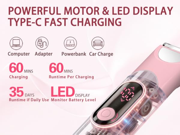 Bikini Trimmer for Women : 3-in-1 Painless Electric Shaver