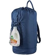 Seiritex Laundry Bag Backpack, Large Laundry Bag with Detergent Holder, Durable Clothes Laundry B...