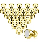 Pack of 16 Gold Magnets for Whiteboard Adult Refrigerator Magnets Push Pin Magnets Small Cute Fri...