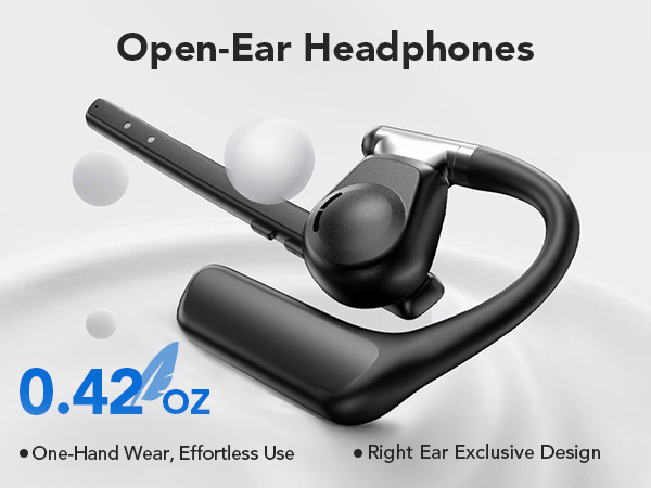 Open-Ear All-Day Comfort Crafted for Right Ear, Universal Ear Shape Fit
