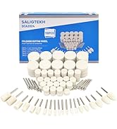 110PCS Wool Felt Polishing Wheel Kit for Rotary Tool - 1/8" Shank, Jewelry Metal Buffing Wheels