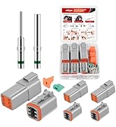Nilight 6 PIN DT Connector Kit 3 Sets Waterproof Electrical Wire Connector with Size 16 Solid Con...