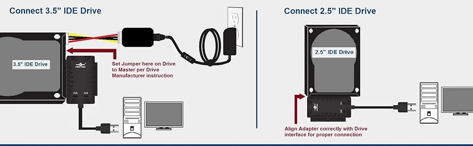 IDE/SATA, 3.5", 2.5", SSD, HDD, Optical drive, USB 3.0, No driver needed, Plug &amp; Play, Multi-OS