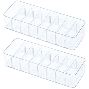clear desk drawer organizer with dividers