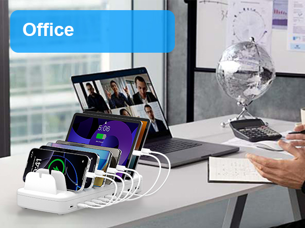 10 Port charging station for Office