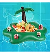 Kleeblatt Large Pool Drink Holder, Inflatable Floating Drink Holder for Pool, Pool Drink Floats f...